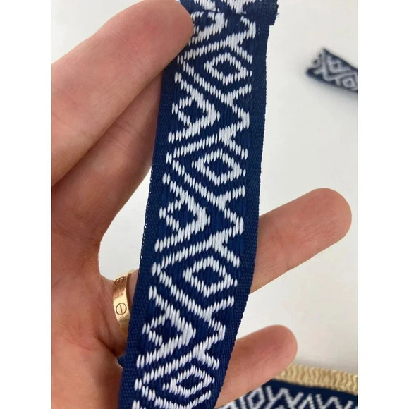 Sea & Grass x Fab Fit Fun Straw Visor with Navy Ribbon Adjustable New with Tags - Picture 8 of 8